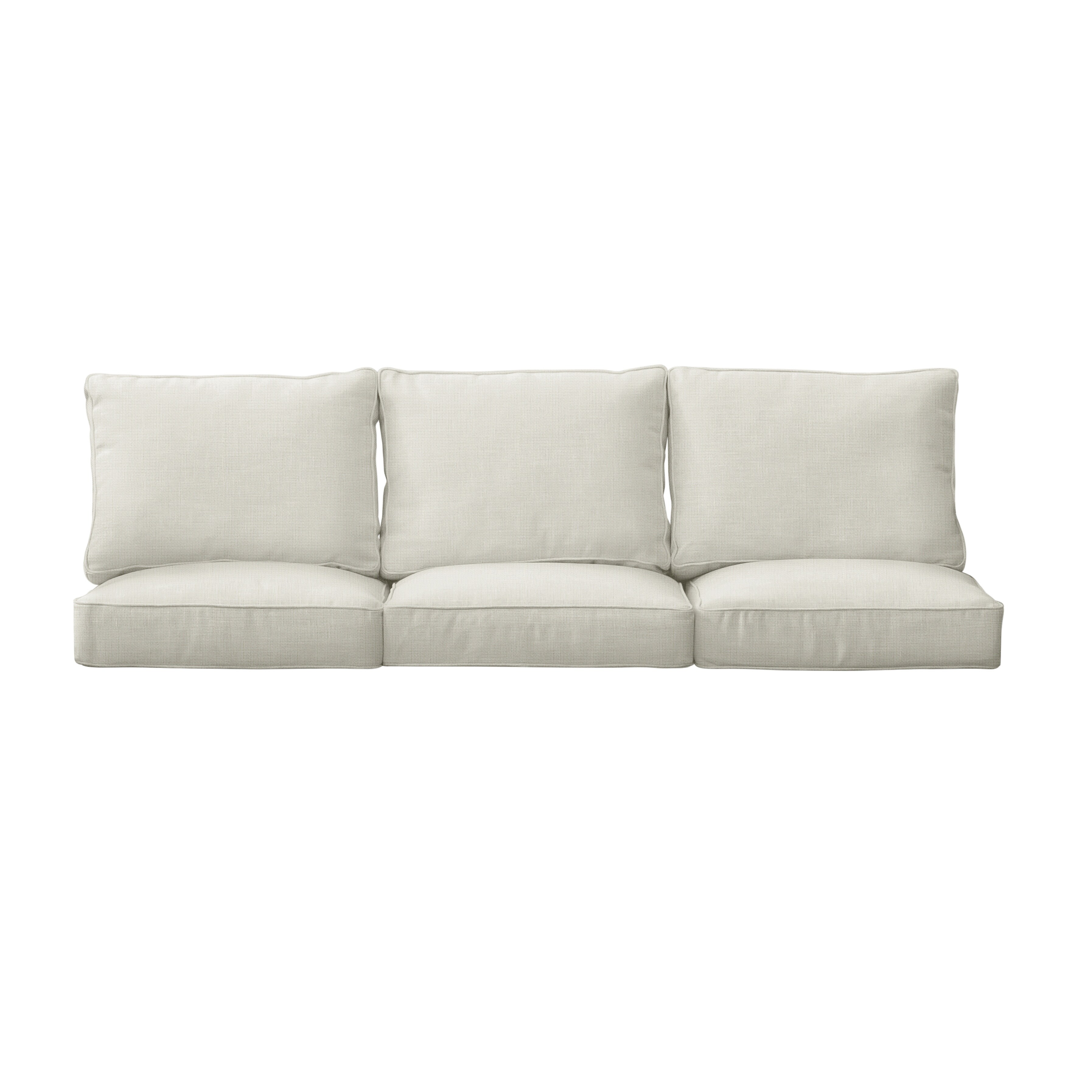 Sorra Home Indoor Outdoor Deep Seating Sofa Cushion Set 23 x 27 x 5 Sofa Cushion Set Corded Cherry